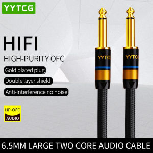 YYTCG Aux Guitar Cable 6.5 Jack 6.5mm to 6.5mm Audio Cable 6.35mm Aux Cable for Stereo Guitar Mixer Amplifier Speaker Cable
