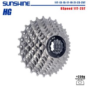 SUNSHINE 8 speed cassette 11 30T 32T 34T 36T 40T 42T 46T MTB Road bike Ultralight 8-speed cassette for SHIMANO HG 8v cassette