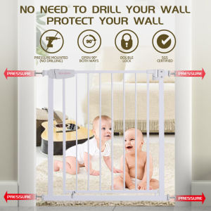 【⚡Ship from Malaysia🔥】YOUONE Punch Free Auto Close Baby Safety Gate Door Fence Pet Fence Up Pagar Penghadang Bayi Childrens Protective Grating Baby Stair Railing Security Gate Bar Isolation Baby Door Guardrail