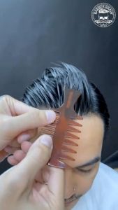 3 ด้าน บาร์เบอร์ เบรน หวีเซ็ทผม หวีช่างผม บรรทัดรอบ ร้านตัดผมชาย รหัสสินค้า VAL-M01