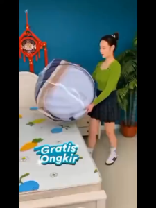 Kelambu tidur anti nyamuk jumbo 200x200 cm pelindung kamar tidur jaring tebal