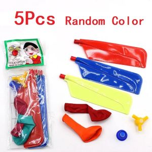5PCS Balloon Helicopter Childrens Outdoor Fun Launcher Set Balloon Parent Child Interactive Childrens Puzzle Toy Gift