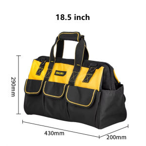 deli | Túi Đựng Dụng Cụ Dung Tích Lớn Deli - Túi Đựng Dụng Cụ Thợ Điện Dày Dặn Chống Mài Mòn Dành Cho Dụng Cụ 13/16/17/18 Inch