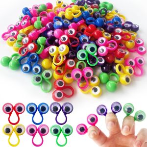 20/50/100 PCS Eye Finger Puppets Toys Set Wiggly Eyeball Finger Puppet Eye On Rings for Kids Classroom Rewards Party Favors