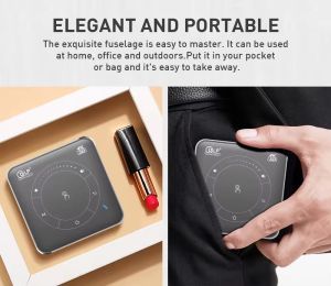 Outdoor mobile portable mini DLP projector with apps LED smart tv box wireless connection 4K video movie decoding android phone tablet intelligent screen bluetooth battery laptop projection