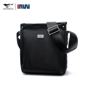 SEPTWOLVES กระเป๋าแมสเซ็นเจอร์ขนาดเล็ก สำหรับกันน้ำผู้ชายอ๊อกซฟอร์ดไอแพดกระเป๋าขนาดเล็กผู้ชายสำหรับใส่ทำงานออฟฟิศแบบสบายๆ