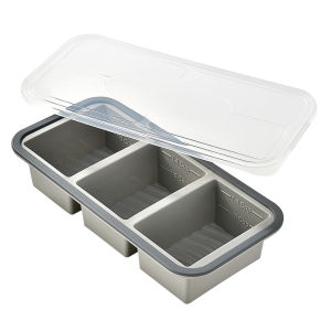 Large Ice Cube Tray Stackable Silicone Soup Freezer Home Kitchen Tools
