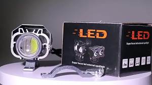 TCYATO LED Motorcycle Headlights Spotlights Super Bright Yellow and White Headlights Tri Color Dimming