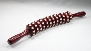 Wooden Bend Waist Thigh Massager Muscle Roller Stick for Lymphatic Drainage Anti Cellulite Body Contouring Shaping Deep Tissue