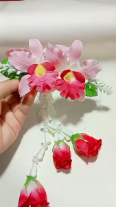 กิ๊บติดผมดอกไม้ กิ๊บติดชายอุบะ กิ๊บติดผมดอกกล้วยไม้ ดอกกล้วยไม้ ชายอุบะ ดอกไม้ปลอม