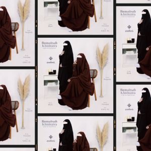 Abaya Rumaitsah Set French Khimar Black: Desain Elegan & Nyaman
