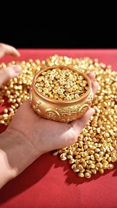 聚宝盆 2025新款纯铜百福缸 FENG SHUI 招财 已開光 招财进宝纯铜聚财缸 财神爷 元宝 镇风水 搬家开业必备 钱财满缸 财源滚滚 招财摆件 Lucky Decorative Accessories