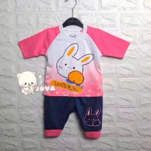 JOVA BAJU BAYI PEREMPUAN SETELAN ANAK CEWE LUCU STELAN CEWEK 6 12 BULAN CANTIK TRENDY KEKINIAN TANGAN PANJANG SEPEREMPAT LUCU KELINCI