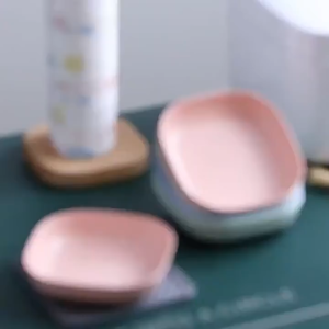 10pcs Square Plastic Plates with Holder Portable Storage Tray for Snacks Dessert Candy Cookie Reusable Serving Dishes