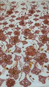 OLEVO | AT2959 French Lace Fabric 2026 Luxury Appliqué Embroidery Beaded Sequins Mesh African Nigerian Fabric For Wedding Evening Dress