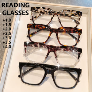 Oprah Style Reading Glasses for Women Men Computer Square Readers with Spring Hinge +1.0 To +4.0