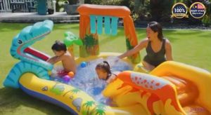 INTEX Dinosaur Volcano Slide Park Children Swimming Pool Playground Toy Gelongsor Kolam Renang Mainan Budak 57444