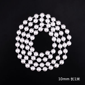 Valentines Day Mothers Day Pearl Chain Heart Shaped Cake Decoration Birthday Party Decoration Pearls String Ornament