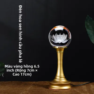 Đèn Thờ Hoa Sen Pha Lê LED Cắm Điện Trang Trí Bàn Thờ Phật Gia Tiên và Thần Tài