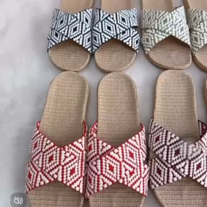 women Cotton linen slippers indoor non-slip thick-soled Fashion Casual Couples Home slippers