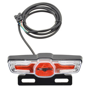 LED Electric Bicycle Tail Light High-Brightness Taillight Energy Saving Easy Installation for 36V 48V Electric Bike