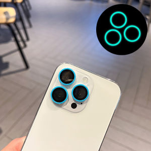 2-3Pcs Anti-Scratch Luminous Lens Protector For iPhone 17 14 15 Plus 16 13 Mini 18 Pro Max Duo Ceramic Camera Protective Film