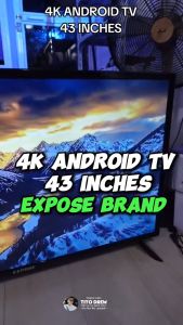 EXPOSE Bluetooth 43 Inch Smart TV 32 Inch Smart Digital 4K LED TV Built-in Netflix Youtube Screencast Slim Screen Google TV