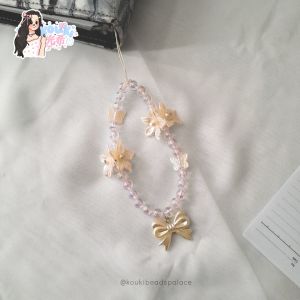 Dara - Gantungan Hp Manik-manik Kelopak Bunga Simple Cantik