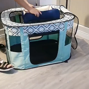 Portable Foldable Cat Tent Cat House Outdoor Travel Pet Tent Cat/Dog Cage With Breathable Mesh Windows Rumah kucing