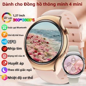 Đồng Hồ Thông Minh NFC Mới 2025 Dành Cho Nữ Màn Hình AMOLED HD Theo Dõi Nhịp Tim & Đo Oxy GPS Vòng Đeo Tay Thể Thao Đồng Hồ Nói Chuyện