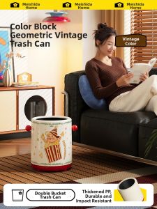 MEISD | Aesthetic Cartoon Design Household Bin