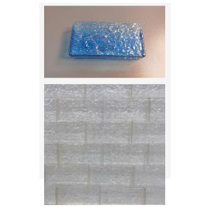 Double-Sided Corrugated Brick Transparent Partition Wall Atmosphere Wall Porch Bathroom Dining Room Transparent Square Brick Blo