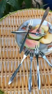 Nĩa inox 2 Răng Nĩa 2 Chia Ăn Trái Cây  Nĩa Ăn Ốc ăn bánh dùng hàng quán ăn Anphacook