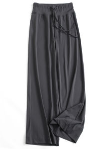 High-Waisted Wide Leg Yoga Pants Breathable Loose Sports Leisure Trousers for Spring And Autumn Womens Poliéster Nylon