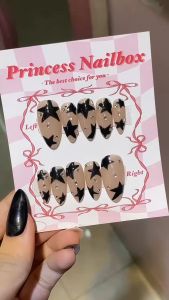 PrincessNailbox[mãTP30]móng úp sơn gelthiết kế thủ công(tặng keodũamiếng dángiấy lau…)