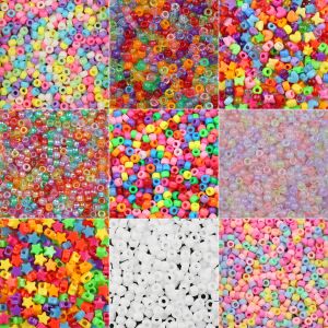 1000pcs Multi-colored Large Hole Pony Beads For Jewelry Making DIY Kids Crafts Friendship Bracelets Beading Keychains Supplies