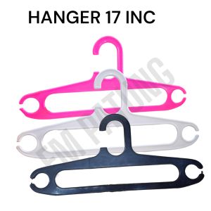 Hanger gantungan 17 inc warna pink putih hitam