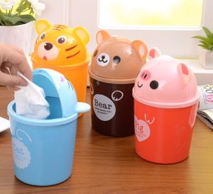 tempat sampah mini karakter lucu warna warni
