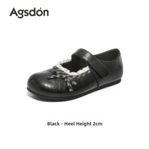 Agsdon | Lace Trimmed French Style Mary Jane Shoes