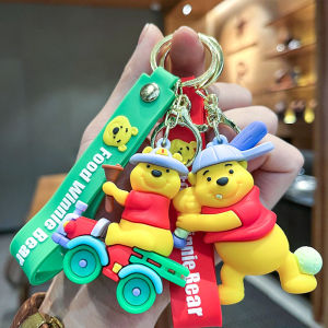 Winnie the Pooh Sports Series Keychain Cartoon Anime Doll Car Backpack Pendant Childrens Gift