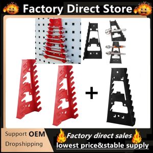Red Wrench Organizer Black Wrench Holder Plastic Tray Sockets Storage Tools Rack Sorter Standard Spanner Holders