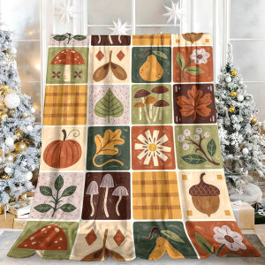 Beast Kingdom | Christmas Snowman Santa Reindeer Flannel Blanket Soft Fuzzy Plush Cozy Warm Throw for Sofa Bed Couch Home Decor