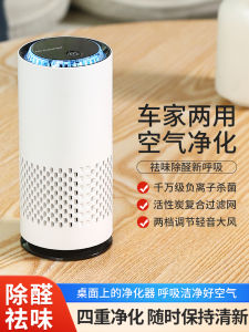 Car Air Purifier HEPA Filter Desktop ener Aromatherapy Formaldehyde Removal Odor Eliminator Negative Ion Generator