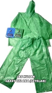 JAS HUJAN PLASTIK TEBAL MURAH HDPE JAKET CELANA PONCO WARNA OSAKA