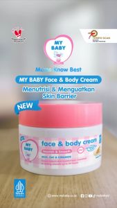 MY BABY Face & Body Cream Nourish & Smooth 50gr || Cream Lotion Ceramide Oatmeal Milk || Pelembab Kulit Bayi