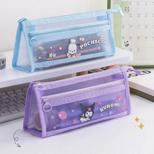 【Melody】Double Zipper Pen Bag Large Capacity Pencil Case Cartoon Pencil Bag For Student and Office #BK0233#