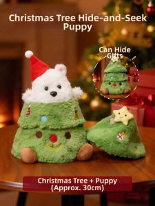 JIEXI | 2026 Christmas Gift Hiding in Tree Dog Plush Toy for Girlfriends