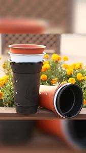 Chậu Hoa Nhựa Dày Chậu Cây Xanh Ban Công Giả Gốm Nhà Sản Xuất Bán Buôn Chậu Hoa Dài Tròn