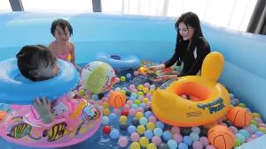 bể bơi có hộp hình chữ nhật tại nhà 3 Tầng