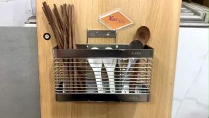 Ống đũa 3 ngăn inox lưới KAG-ODM48  kệ đựng đũa nhà bếp Inox SUS304 siêu bền giá tốt sử dụng tốt